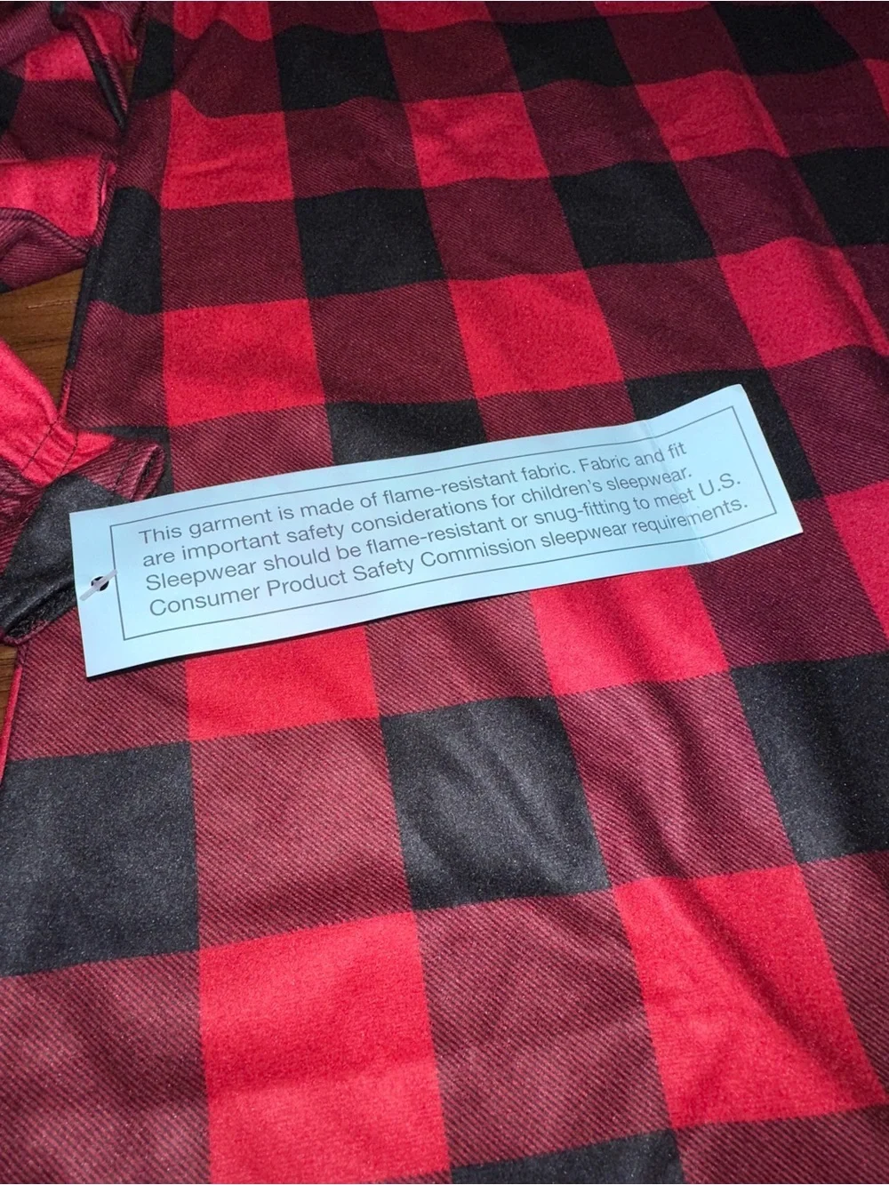 WonderShop Red Buffalo Plaid Kids Pajama gown